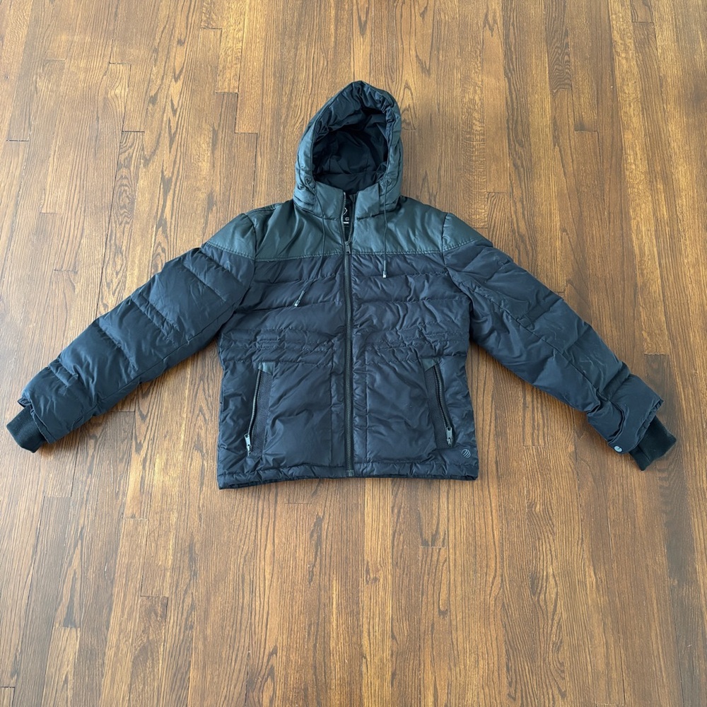 MPG Thick Padded Large Black Winter Coat with Hood